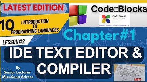 10th Class Computer Science Chapter 1 | IDE CODE::BLOCK & COMPILER |  New Book |