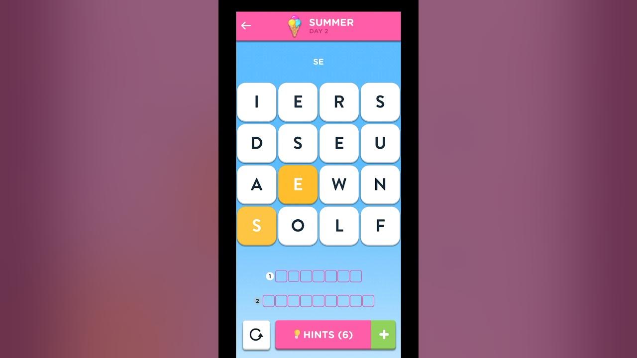 WordBrain 2 Summer Event July 4 2021 Wordbrain Summer Event Day 2 Answers YouTube