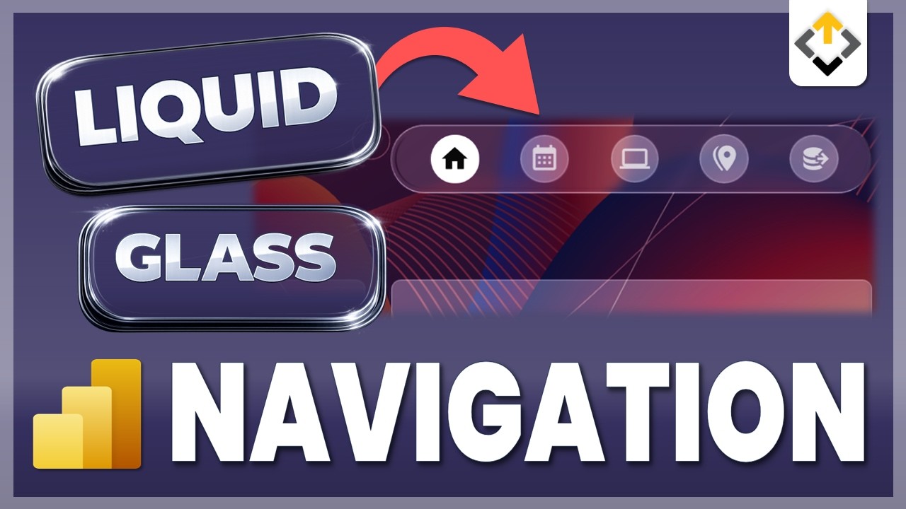 Build a Liquid Glass Navigation Menu in Power BI | Full UX/UI Tutorial