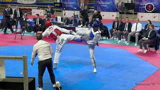 Kadir Şantaş (Ankara)🔵Yiğithan Kılıç (İstanbul)🔴74kg Final 2024 Büyükler Taekwondo  #Muğla #shorts Resimi