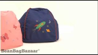 Cotton Washable Embroidered Kids Bean Bags