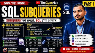 SQL Subqueries Explained in 10 Minutes | Complete Tutorial for Beginners