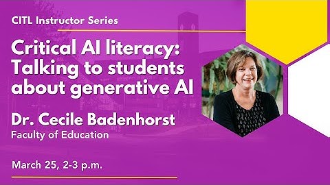 Critical AI literacy: Talking to students about generative AI