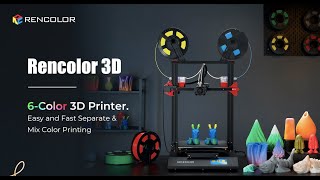 6-Color 3D Printer.Easy, Fast Separate & Mix Color Printing