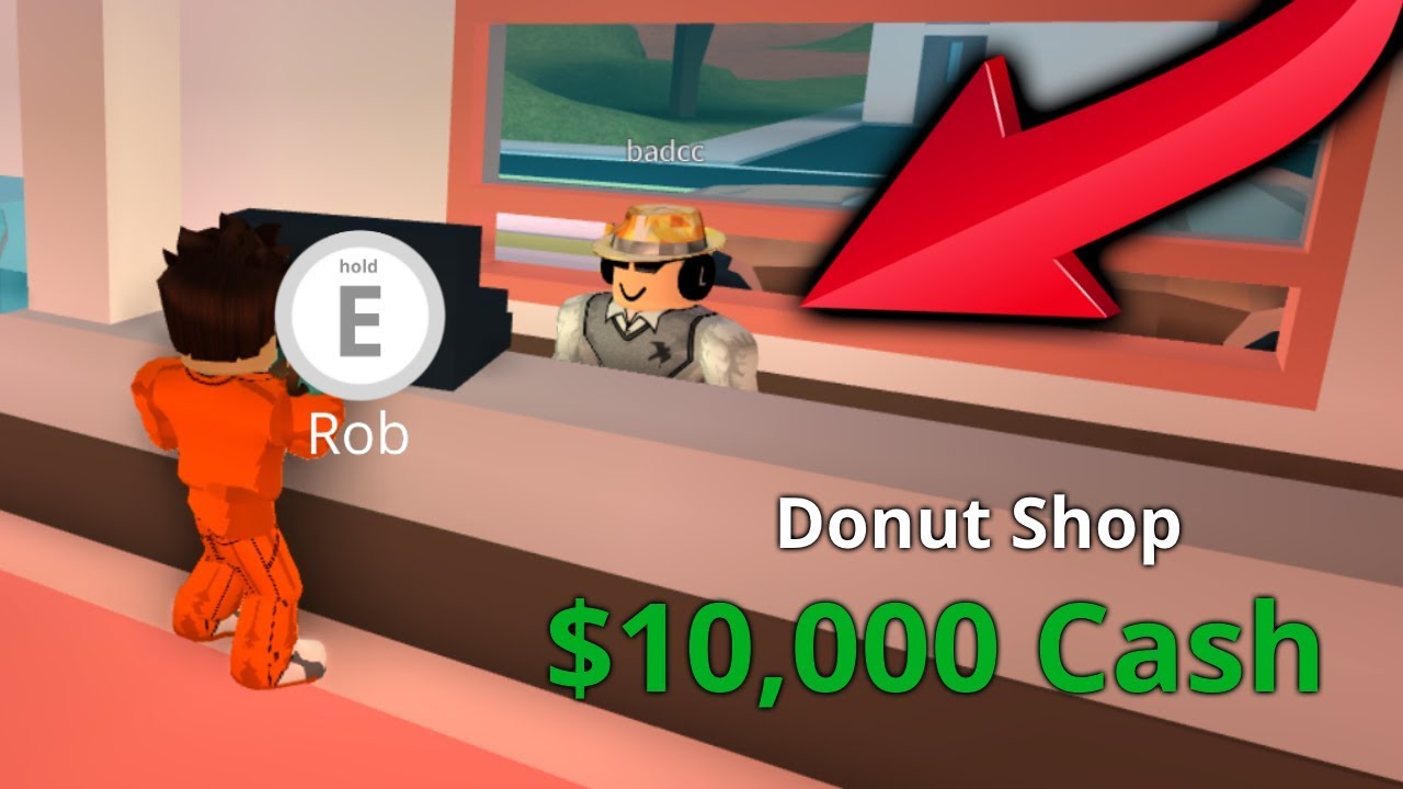 Jailbreak Insane Glitch Lets You Rob Donut Shop For Thousands Per Minute Youtube - donut jailbreak roblox