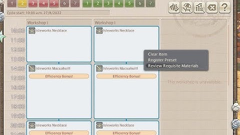 Island Sanctuary QoL: Presets and Picking items from Demand List!