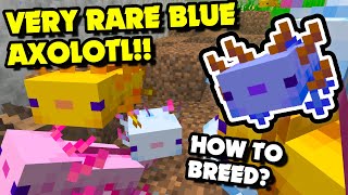 How to Get & Breed AXOLOTLS | How to Get a BLUE AXOLOTL (Minecraft Tutorial)