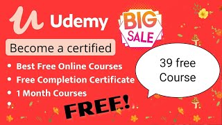 Best free Online courses with certificates | Udemy Free Online Courses with certificates