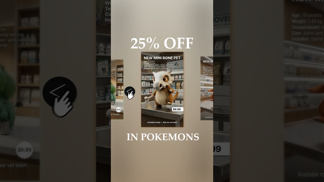 $9.99 mini bone pets that look like real Pokemon #pokemon #shorts #cute