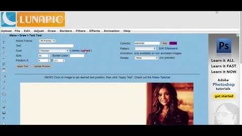 Adding Text to your gif header