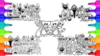 Poppy playtime chapter 4,3 mix New coloring Pages How to Color all bosses and monsters