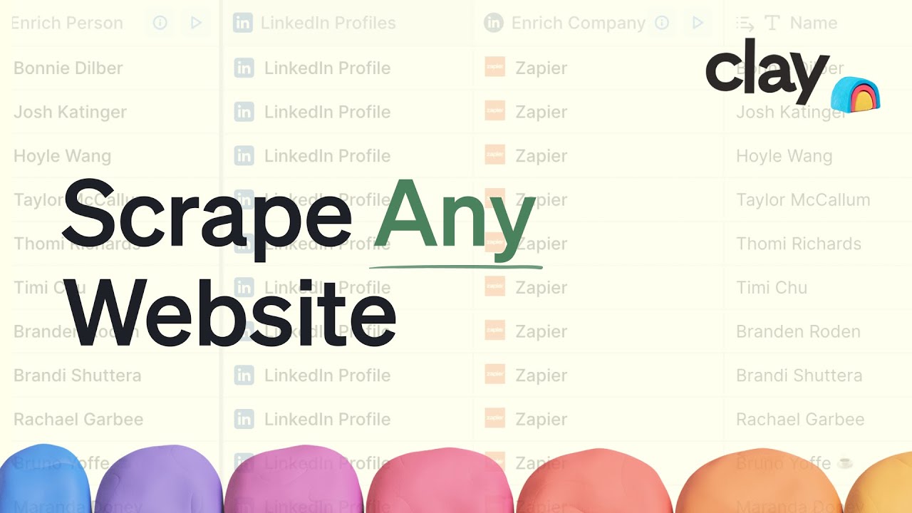 How to Scrape Data from Any site on the (B2B Sales) Clay