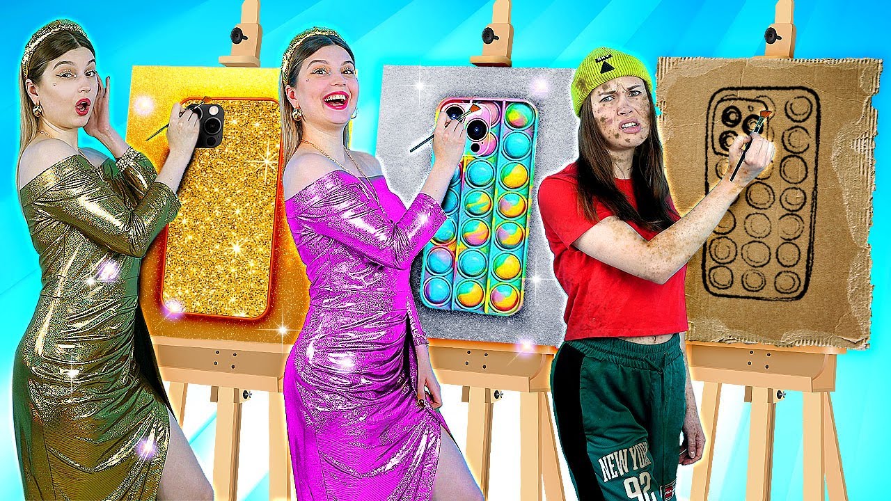 WHO IS A WINNER? | Rich VS Poor Art Challenge! Drawing hacks and DIY ...