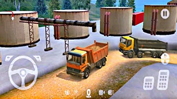 Heavy Machines & Mining Simulator #9|Carrying sand by truck|Android gameplay|