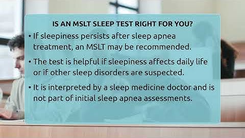 Is An MSLT Sleep Test Right For You? - Sleep Apnea Support Network