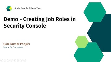 Demo - Creating Job Roles in Security Console | Oracle Fusion Cloud | Security | Resource Roles