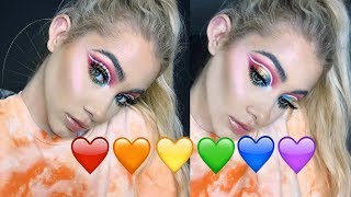 RAINBOW PRIDE DOUBLE CUT CREASE MAKEUP TUTORIAL - KirstyBelle