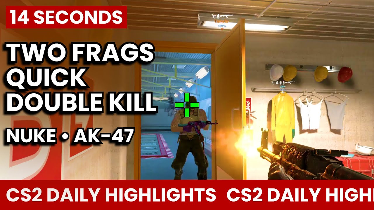 Two Frags – Quick AK-47 Double Kill | Nuke | Highlights CS2
