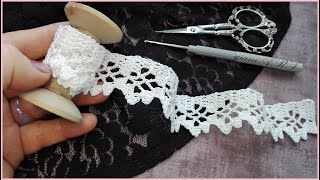 Lace Edging Crochet pattern design | Four Rows repeat screenshot 1