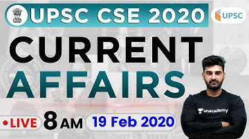 Daily Current Affairs 2020 in Hindi by Sumit Sir | UPSC CSE 2020 |19 Feb 2020 The Hindu, PIB for IAS