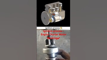 Ignition process - Engine Starter Motor Working ✔ #automotive #engineering #3ddesign #solidworks