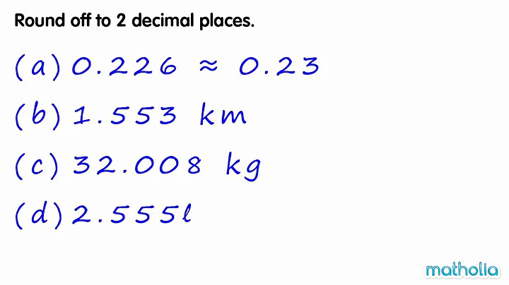 Rounding to 2 Decimal Places