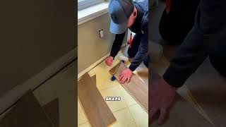 Genius Flooring Trick Pros Use for Perfect Angles🔥 #construction #diy