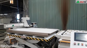 Máy Router In Tem Thay Dao Tự Động Tải Nặng Pro-R1v9f Holztek | Máy Cnc Nesting | Đại Phúc Vinh CNC