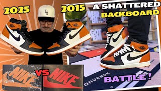 Jordan 1 Shattered Backboard 2025 vs 2015 "DS vs DS" Battle, Review, Story. Might Surprise You