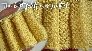 картинка: Это хит! Так вы еще не вязали: ПЛИССЕ СПИЦАМИ! 👌💥💥💥 Very beautiful knitting pattern!