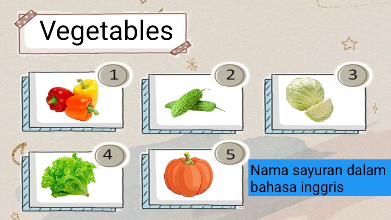 BELAJAR NAMA SAYURAN DALAM BAHASA INGGRIS Brokoli bayam kangkung
