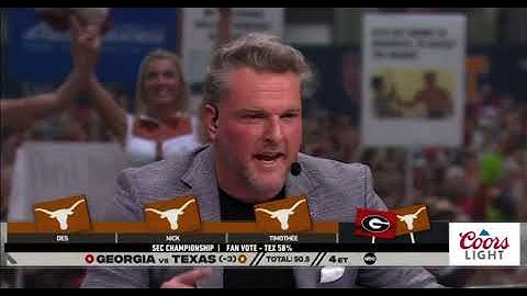 Pat McAfee called the dawgs , then praised Texas then picked the dawgs in the 2024 SEC Championship