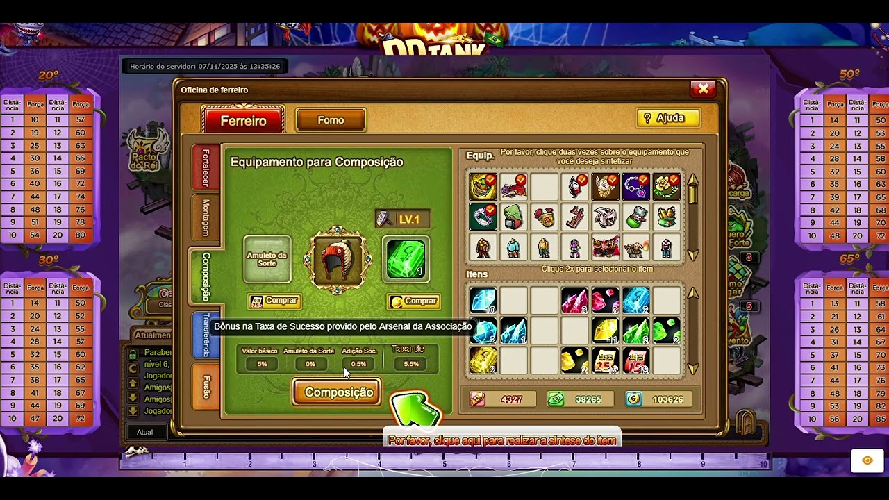 DDTank BR 5.5 - UPANDO ARMA +9 - 07/11/2025