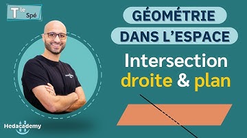 INTERSECTION DROITE ET PLAN - Term Spé