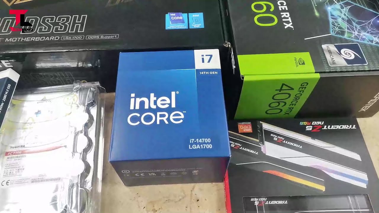 DDR5 Build Gaming PC core i7 14700 GIGABYTE B760 DS3H Leadtek RTX