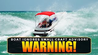 BOAT RISKED EVERYTHING! IN ROUGH WAVES AND DIDN'T END WELL | HAULOVER INLET BOAT ZONE