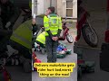 Road rage accident london traffic heli ambulance delivery riders