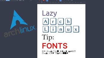 Minimal-ish Arch Linux Tip: Installing Fonts