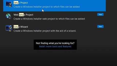 How to Create Setup.exe in Visual Studio 2019