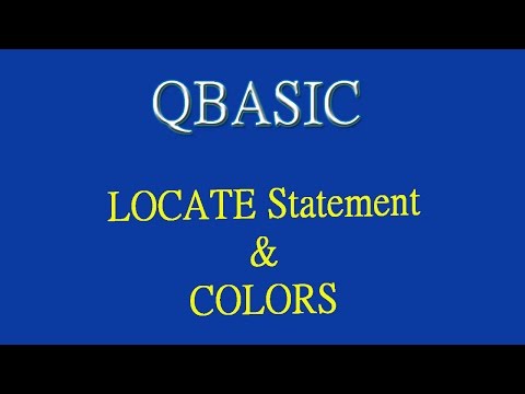 4 Tutorial on QBASIC LOCATE Statement and COLOR (by Technical School)