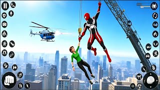 Red Black Spider Fighting Rope Hero Rescue Girl - Android Gameplay screenshot 5