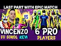 3 vs 6 Epic battle 💎 VINCENZO & FF SHOKOL vs Pro European Subscribers Clash Squad Custom - Free Fire