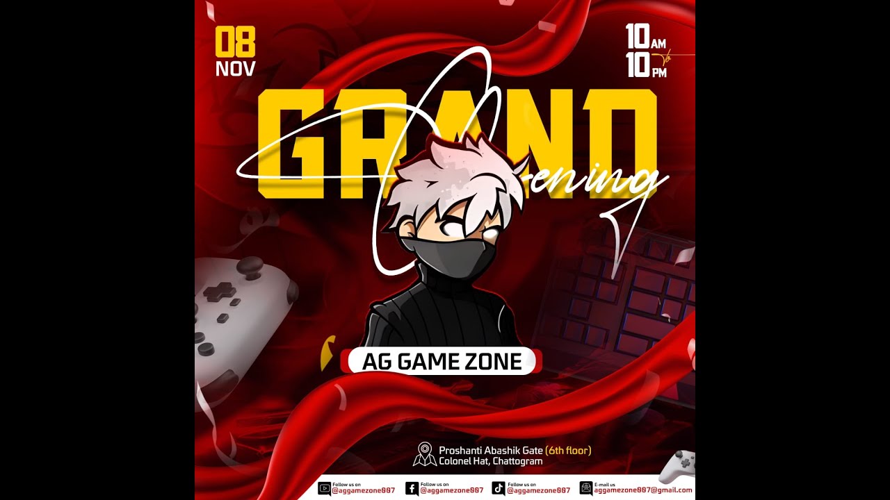 Introducing My New AG GAME ZONE🥵 Grand Opening 08 November, Saturday, 4:00 pm💖সবার জন্য দাওয়াত রইলো🥰