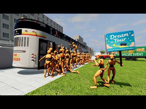Dummies who want to eat hamburgers even if they have an accident #18 🥵 BeamNG.drive