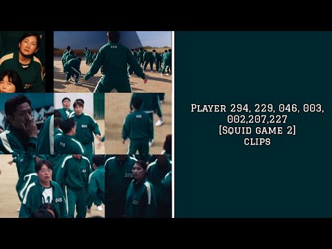 "Player 294 ,229 ,046 ,003 ,002 ,207,227 (Squid game 2) clips"
