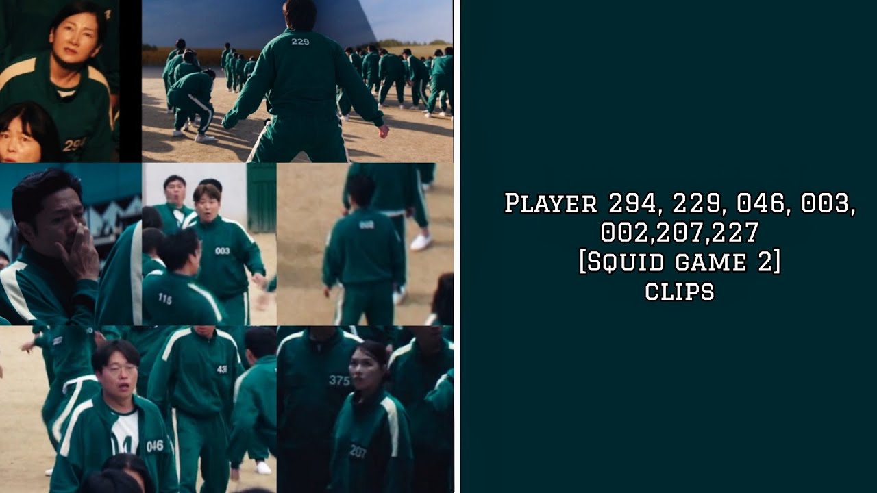 "Player 294 ,229 ,046 ,003 ,002 ,207,227 (Squid game 2) clips"