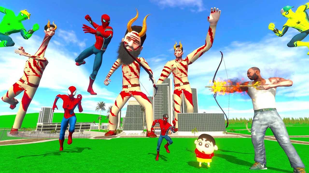 Franklin Found Three Spiderman Babies From The Tiny City In Indian Bike Driving 3D: