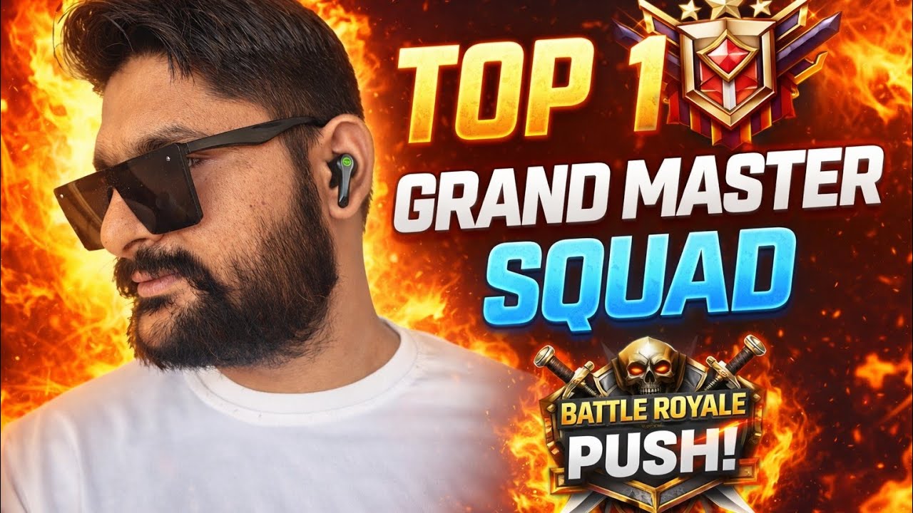 BR RANK PUSH REASON TOP 1 GRAND MASTER SQUAD 😎