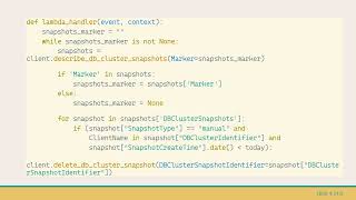How to Delete Old Manual RDS Snapshots with AWS Lambda