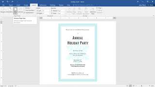 MS Word 2016 lesson 12 Page Layout